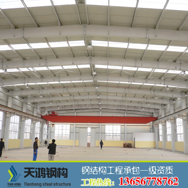 溫州鋼結構工程單層廠房帶10噸行車